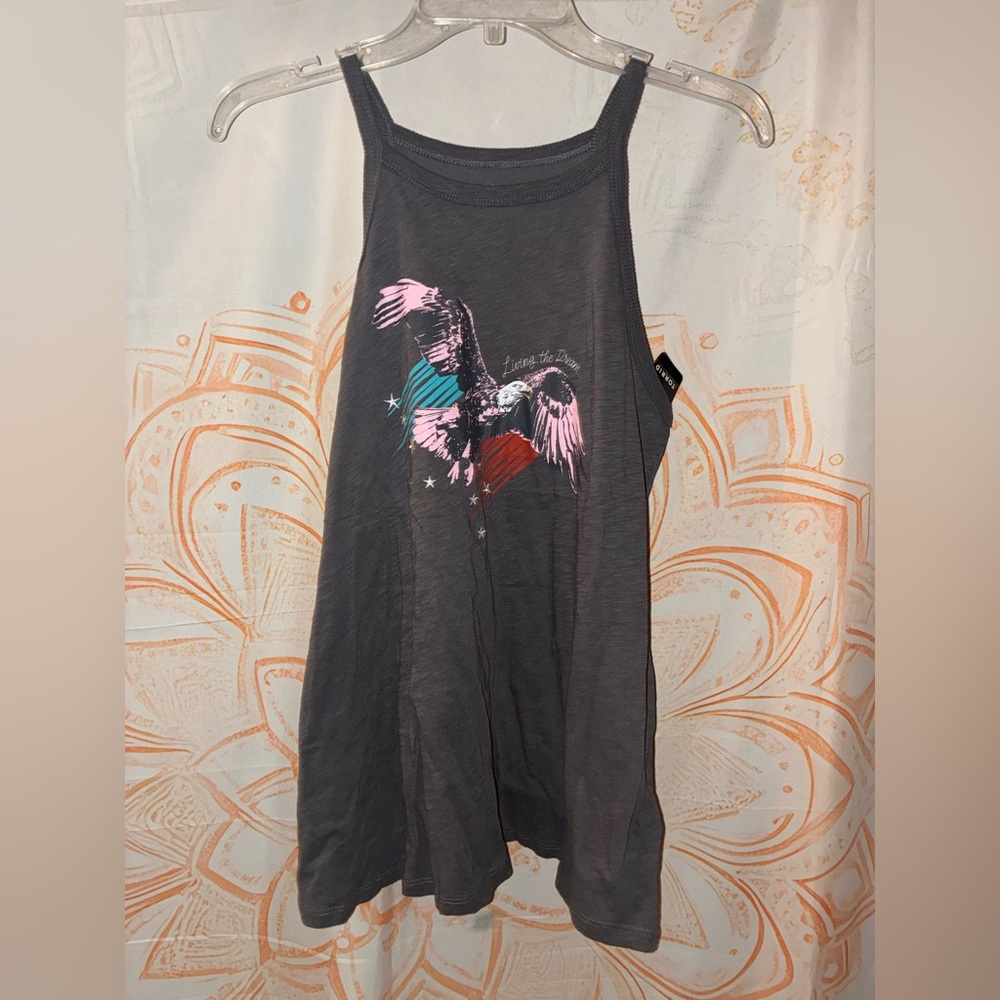 Torrid Charcoal Tank Top with Eagle Graphic-NWT